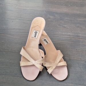 Leggiadro Slide Sandals Kitten Heels 39 Euc